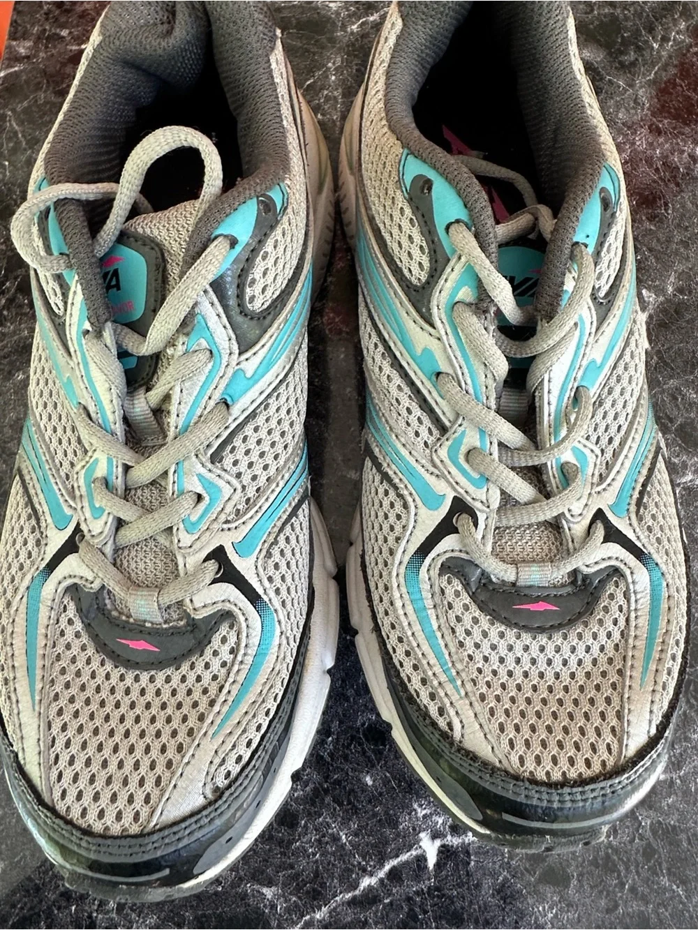 Avia Women's Gray and Teal Athletic Running Shoes
